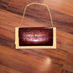 Louis Vuitton Tan Canvas Clutch with COA